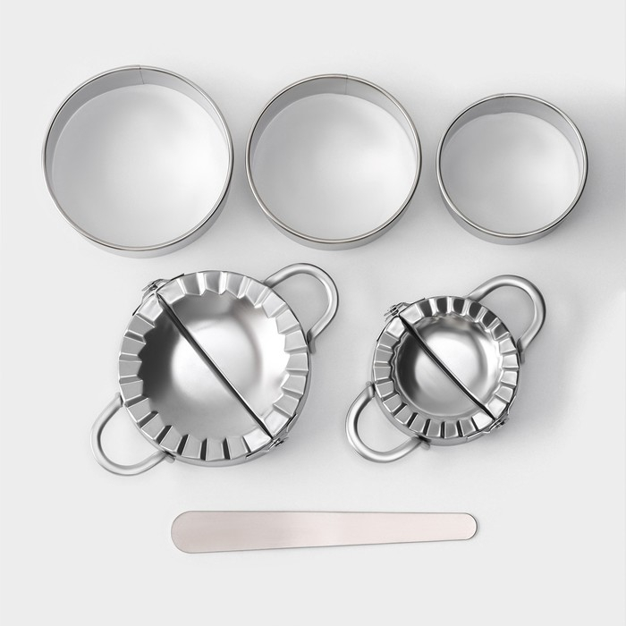 Набор для лепки пельменей Доляна &laquo;Сметаня&raquo;, 6 предметов, нержавеющая сталь