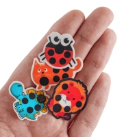 Детский термометр - наклейка налобный "Милые зверушки", до 40&deg;, набор 4 шт