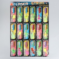 Фонарик лазер 5 насадок + свисток "Яркие" МИКС