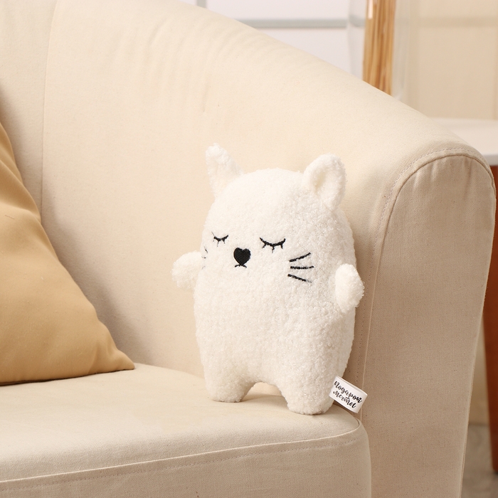 Мягкая игрушка «Котик», 20 см, цвет белый Мягкая игрушка «Котик», 20 см, цвет белый