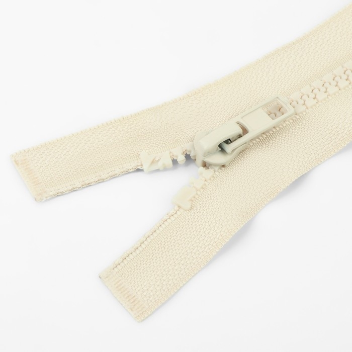 Молния &laquo;Трактор&raquo;, №8, разъёмная, замок автомат, 80 см, цвет слоновая кость, цена за 1 штуку