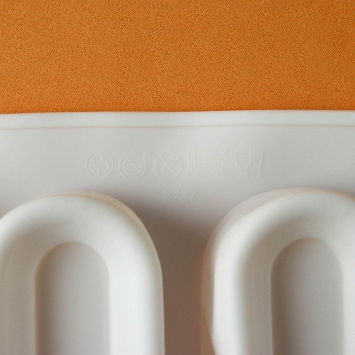 Форма для муссовых десертов и выпечки KONFINETTA &laquo;Венеция&raquo;, силикон, 29,5&times;17&times;3 см, 6 ячеек, цвет белый