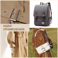 Пряжка для ремня, 6,3 &times; 5,5 см, 40 мм, цвет чёрный никель