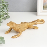 Сувенир полистоун "Золотая ящерка" 7х9х25 см Сувенир полистоун "Золотая ящерка" 7х9х25 см