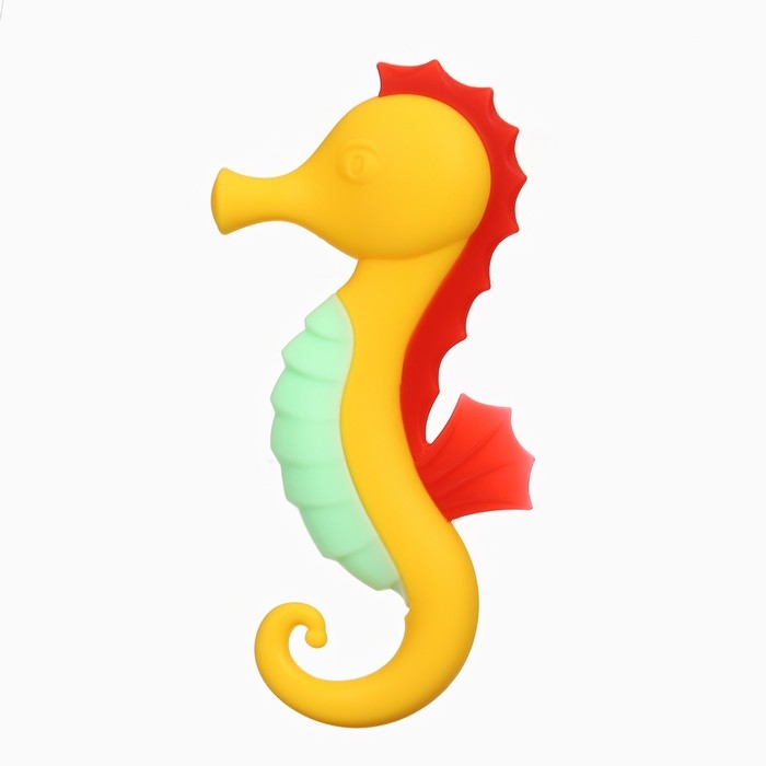Прорезыватель силиконовый «Морской конёк», цвет жёлтый, Крошка Я Прорезыватель силиконовый «Морской конёк», цвет жёлтый, Крошка Я