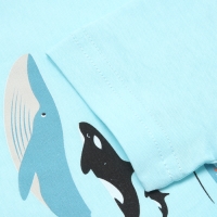 Футболка для мальчика "Киты", цвет голубой, рост 134-140 см