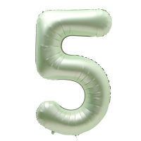 Шар фольгированный 40" «Цифра 5», салатовый металлик Шар фольгированный 40" «Цифра 5», салатовый металлик