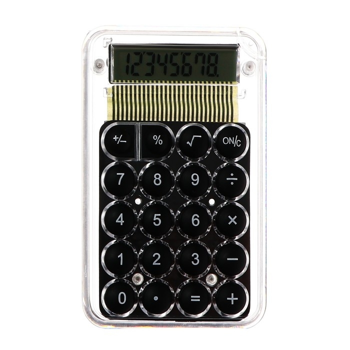 Калькулятор настольный 08-разрядный, KS-005, прозрачный корпус