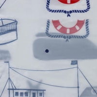 Штора для ванной «Гавань», 180×180 см, белая Штора для ванной «Гавань», 180×180 см, белая