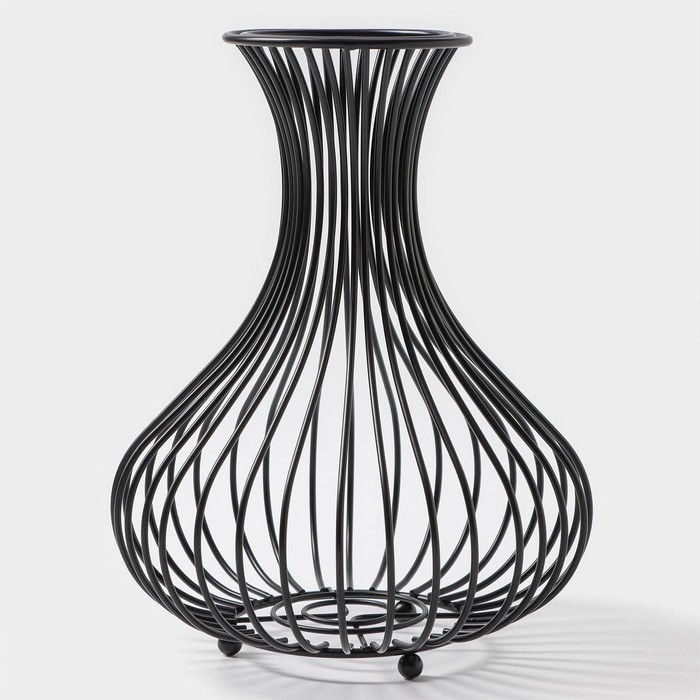 Корзина для пробок Корзина для пробок "Ваза Лофт" 18,2х18,2х23,4 см цвет черный