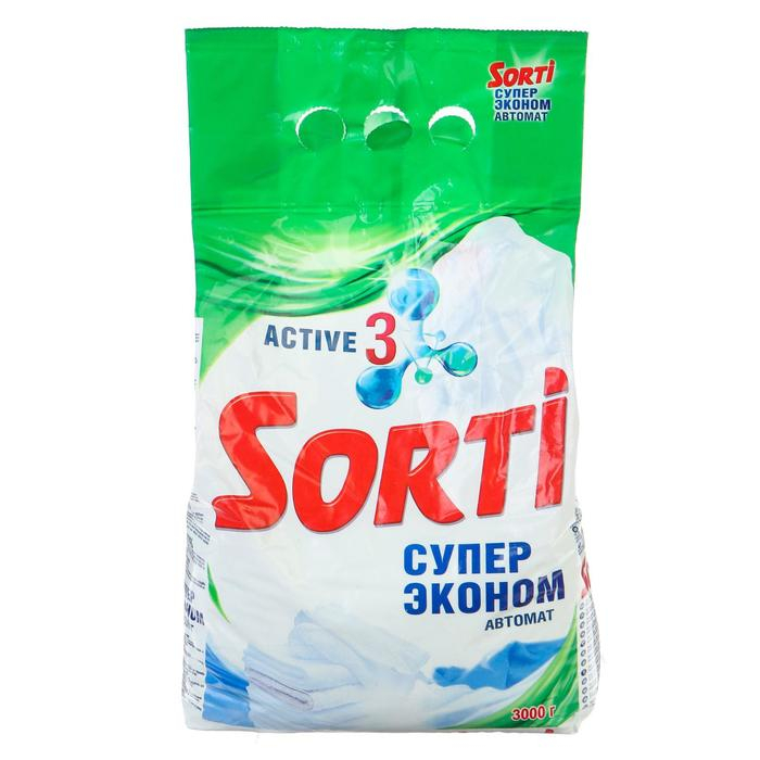 Стиральный порошок Sorti Стиральный порошок Sorti "Эконом Супер", автомат, 3 кг