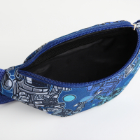 Сумка поясная детская на молнии, цвет синий
