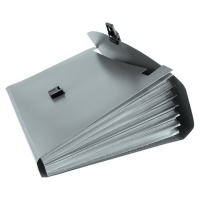 Папка-портфель А4 Calligrata, 13 отделений, 700 мкм, до 300 листов, серая