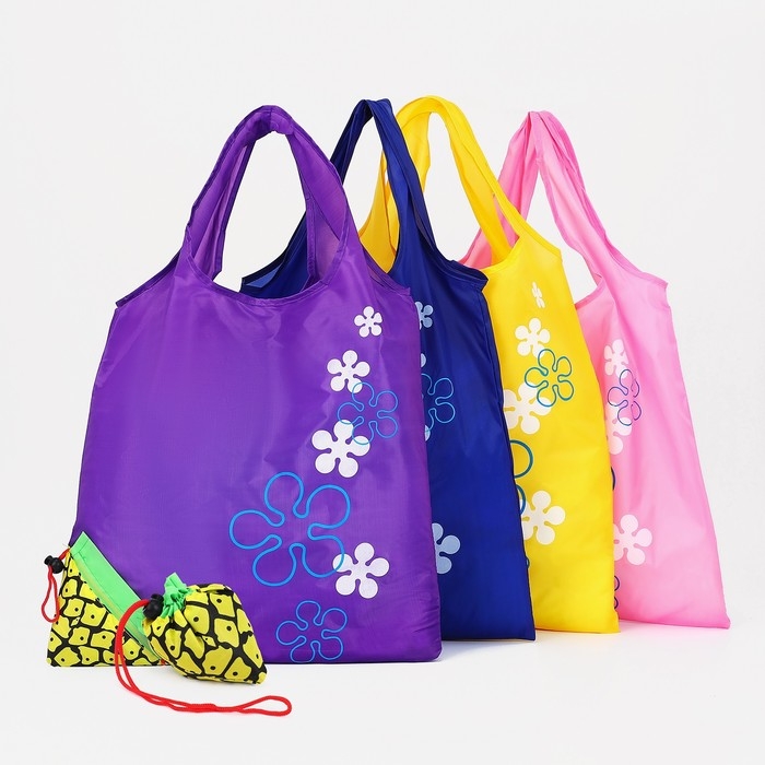 Сумка хозяйственная складная без застёжки, цвет МИКС Сумка хозяйственная складная без застёжки, цвет МИКС