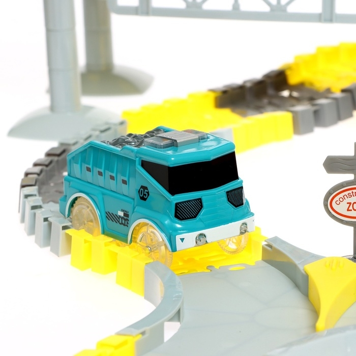 Автотрек &laquo;Строительная площадка&raquo;, гибкий, мёртвая петля, 250 деталей