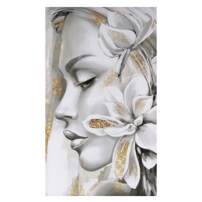 Картина &laquo;Девушка и цветы&raquo; 60х100 см