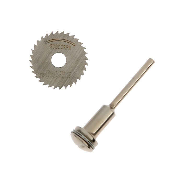 Круг отрезной для граверов и бормашин ТУНДРА, 25 мм + адаптер 3.2 мм