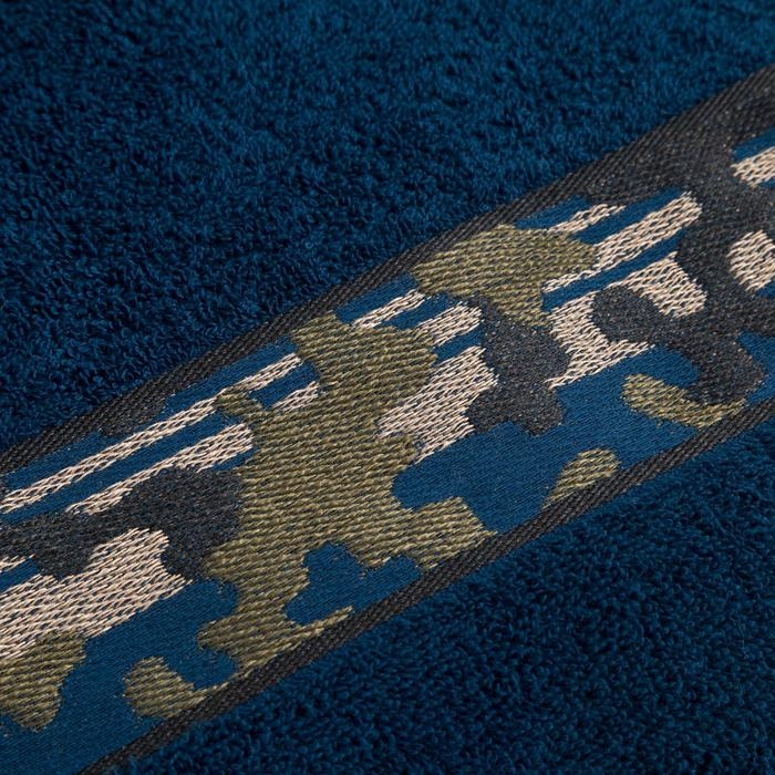 Полотенце махровое Love Life &laquo;Милитари&raquo; 70*130 см, цв. синий, 100% хлопок, 360 г/м2