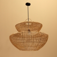 Светильник потолочный из ротанга "Томми" 1х120Вт, Е27, 70х70х50 см
