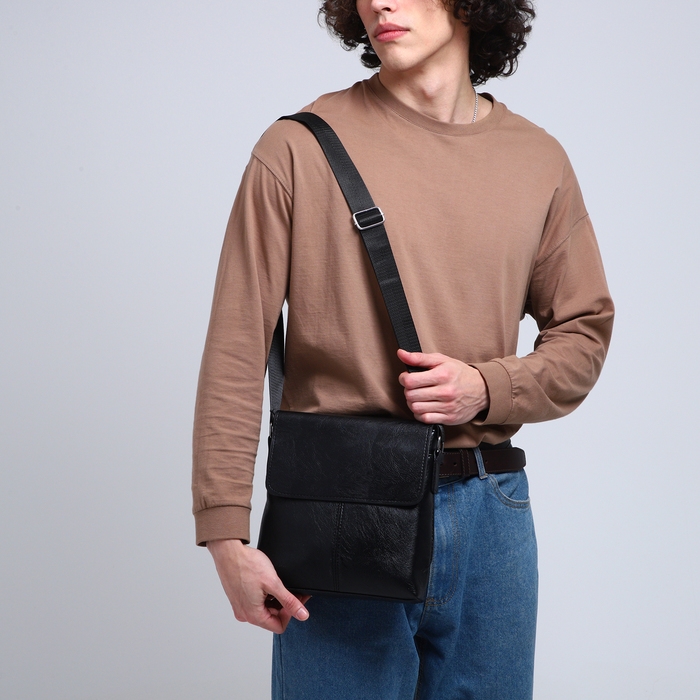 Сумка мужская, цвет чёрный