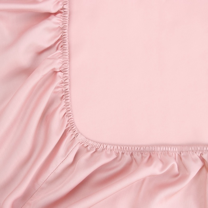 Простыня на резинке SL Home Modal 200*200+30 см , цв. розовый