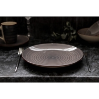 Тарелка керамическая обеденная Доляна &laquo;Морской мир&raquo;, d=27 см, цвет коричневый