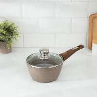 Ковш «Гранит Brown», 1,7 л, съёмная ручка, стеклянная крышка, антипригарное покрытие, цвет коричневый Ковш «Гранит Brown», 1,7 л, съёмная ручка, стеклянная крышка, антипригарное покрытие, цвет коричневый