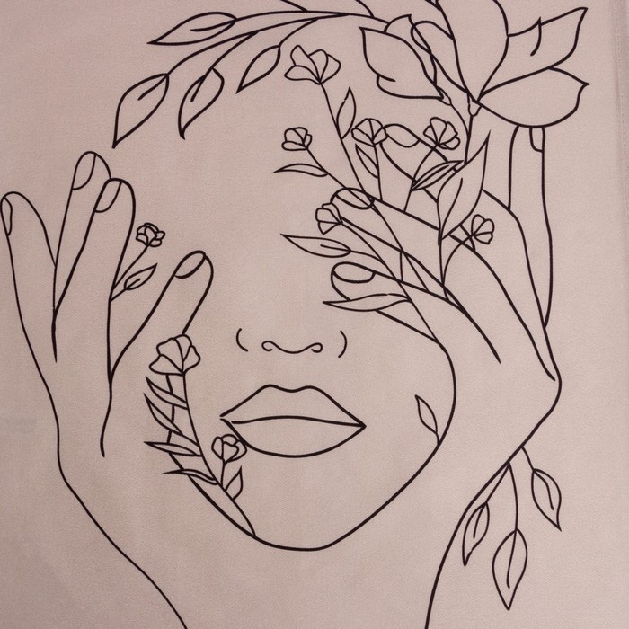 Полотенце Этель "Счастье внутри нас" 40х73 см, саржа, 100% хлопок, 190 г/м2