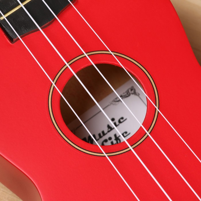 Укулеле сопрано Music Life UK-10, цвет красный, 54см Укулеле сопрано Music Life UK-10, цвет красный, 54см