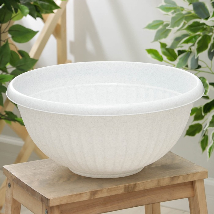 Горшок-миска &laquo;Ливия&raquo;, 11,5 л, цвет мраморный