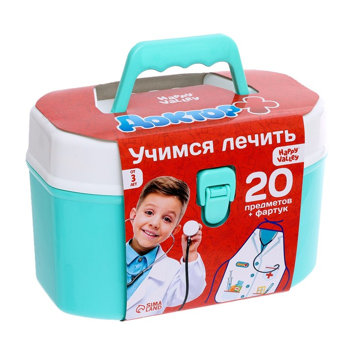 Игровой набор &laquo;Чемоданчик доктора&raquo;, 20 предметов, с фартуком