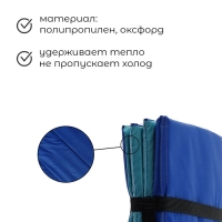 Коврик туристический ONLITOP, складной, 170х51х0.8 см, цвет синий/бирюзовый Коврик туристический ONLITOP, складной, 170х51х0.8 см, цвет синий/бирюзовый