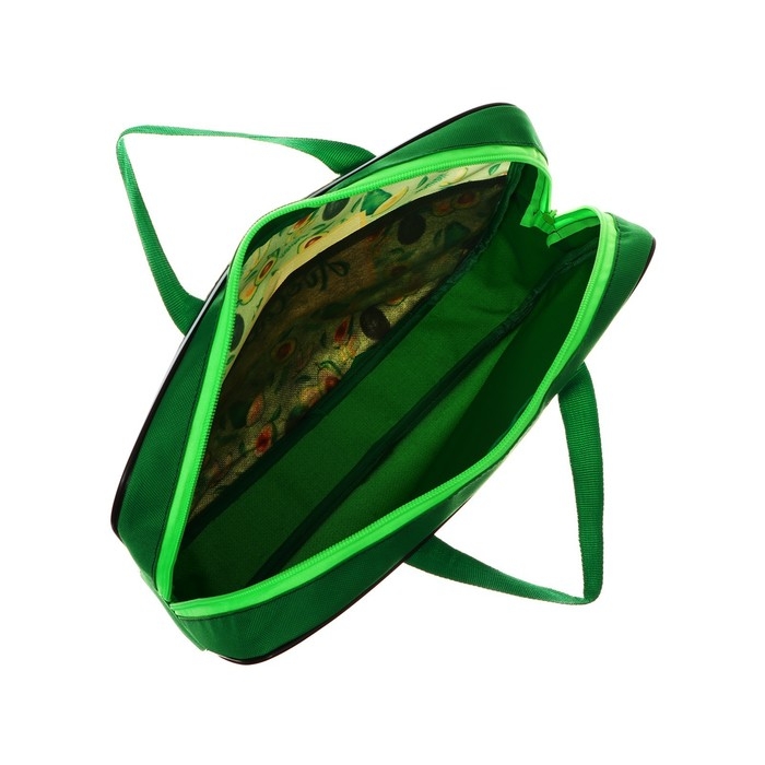 Папка с ручками текстильная А4, 350 х 270 х 70 мм, Calligrata "Авокадо"