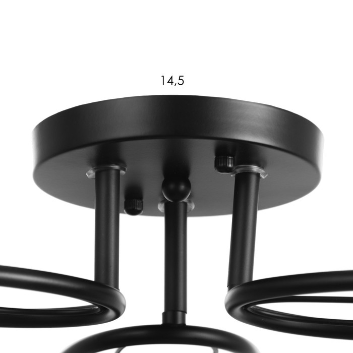 Люстра "Эдмас" 3хЕ27 40Вт черный 58х58х22 см BayerLux