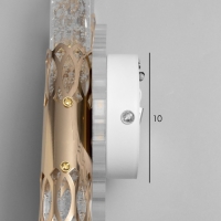 Бра "Айс" 2хLED 3000К золото 37х18х10см