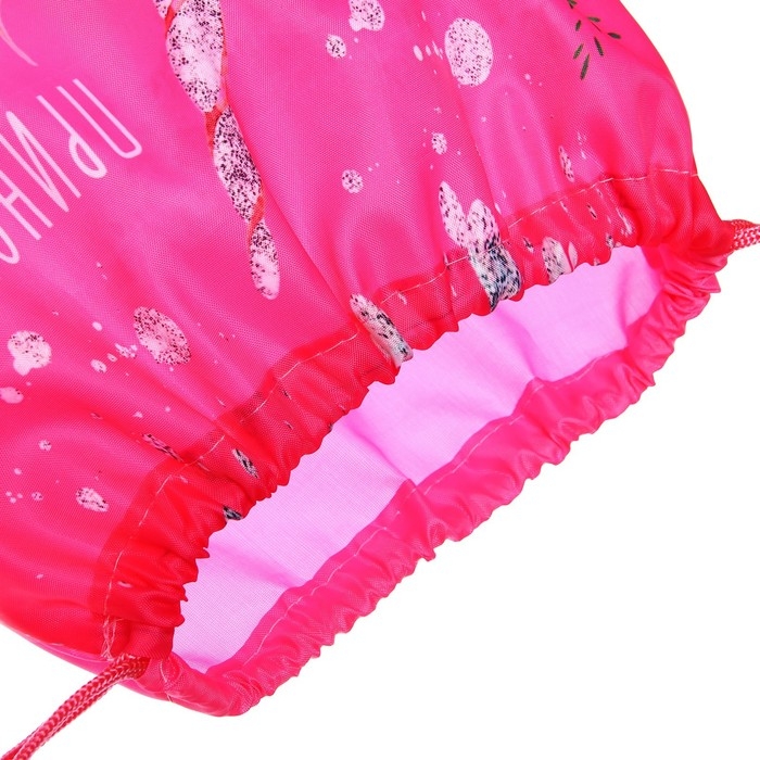 Мешок для обуви 420 х 340 мм, Calligrata МСО-5С, (мягкий полиэстер, плотность 210D), "Приношу счастье"