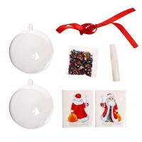 Ёлочный шар своими руками на новый год &laquo;Дед Мороз&raquo;, новогодний набор для творчества