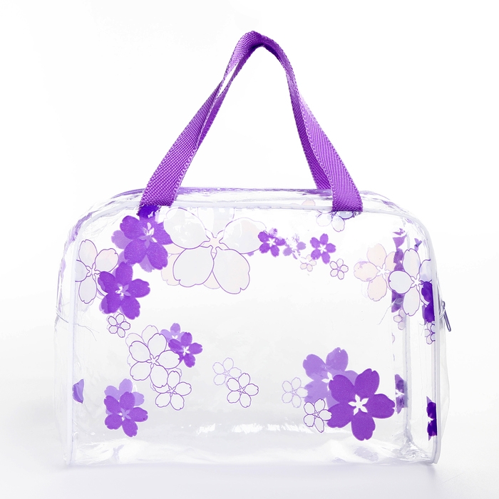 Косметичка на молнии, цвет фиолетовый