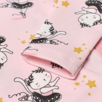 Боди детское, цвет розовый/котята, рост 68 см