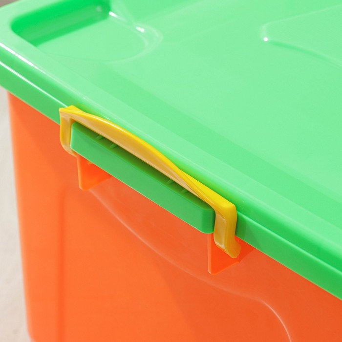 Контейнер для хранения с крышкой, 50 л, 63×40×33 см, на колёсиках, цвет МИКС Контейнер для хранения с крышкой, 50 л, 63×40×33 см, на колёсиках, цвет МИКС