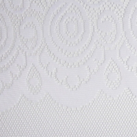 Тюль на кухню без шторной ленты, 200х165 см, цвет белый, 100% полиэстер