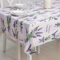 Клеёнка на стол Доляна &laquo;Лаванда&raquo;, на тканевой основе, рулон 20 метров, ширина 137 см, общая толщина 0,22 мм