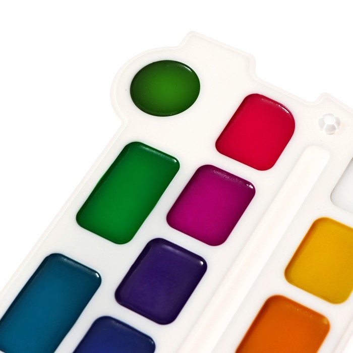 Акварель 16цв пластик фигурная Луч Акварель 16цв пластик фигурная Луч "Кроха" Автобус, без кисти