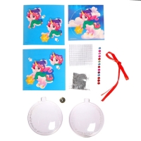 Ёлочный шар своими руками на новый год &laquo;Аппликация. Волшебный единорог&raquo;, новогодний набор для творчества