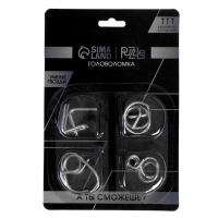 Набор металлических головоломок &laquo;Игры разума №5&raquo;,на блистере