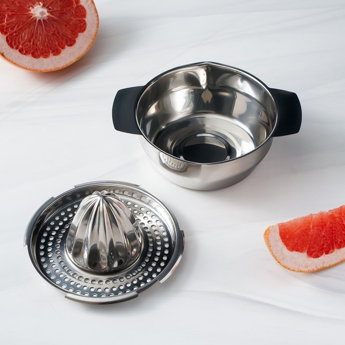 Соковыжималка из нержавеющей стали для цитрусовых, 13&times;10,5 см