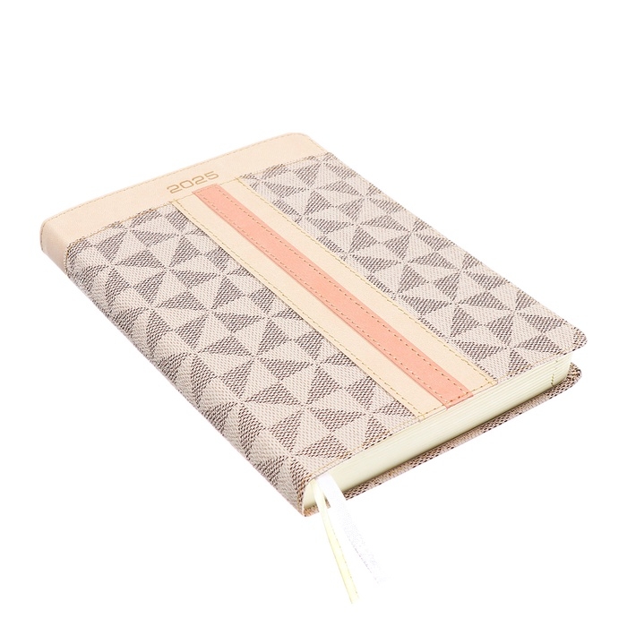 Ежедневник датированный 2025 года A5 168 листов, deVENTE. Expert, интегральная обложка кожзам, карман, перфорация, ляссе, кремовый блок 70 г/м2, серый