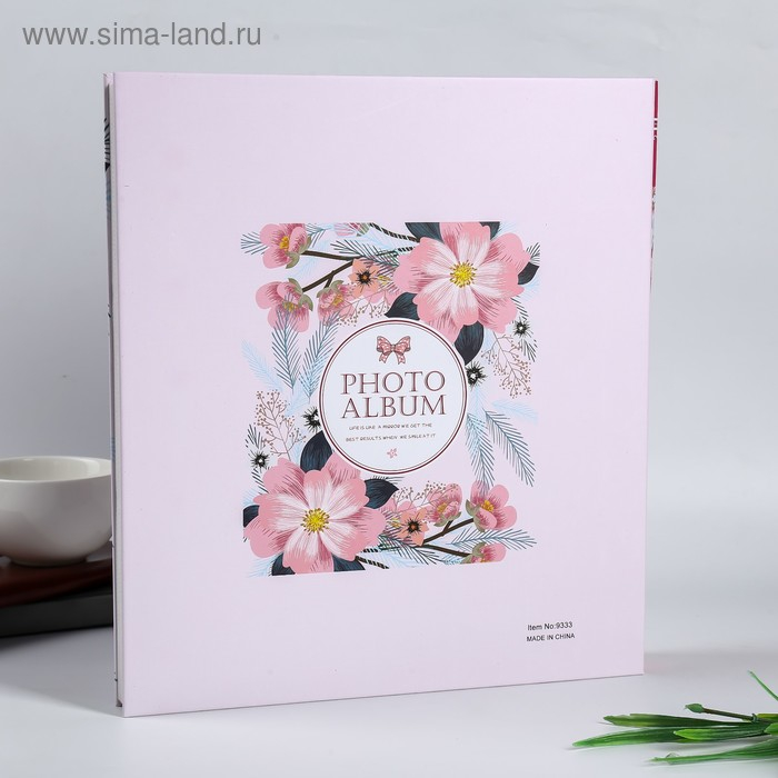 Фотоальбом на 500 фото 10х15 см "Крупные цветы" в коробке МИКС 33,5х30,5х5,5 см