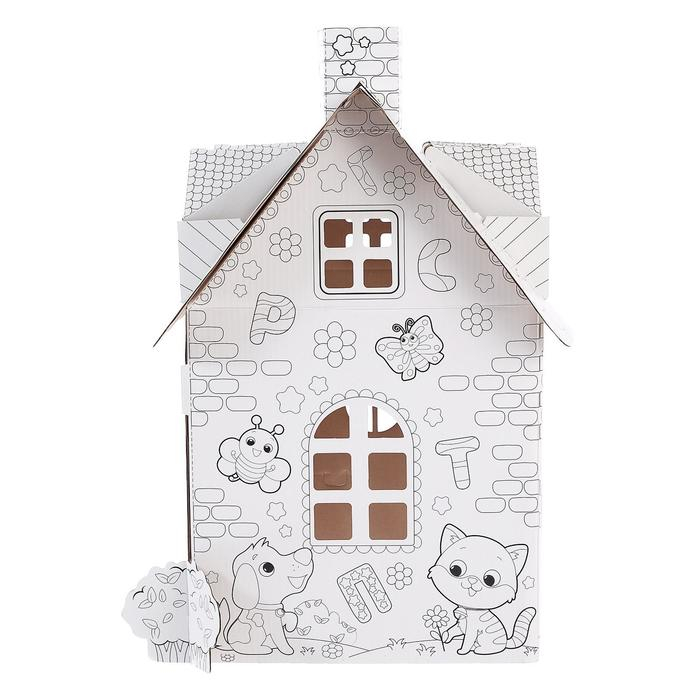 Набор для творчества «Домик», раскраска-конструктор из картона Набор для творчества «Домик», раскраска-конструктор из картона