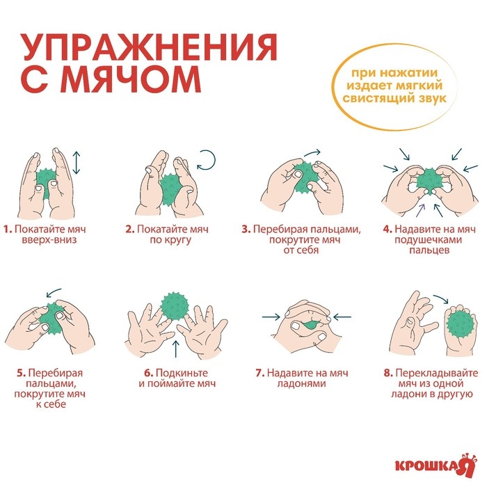 Набор развивающих тактильных мячиков &laquo;Пицца&raquo;, с пищалкой, 3 шт, Крошка Я